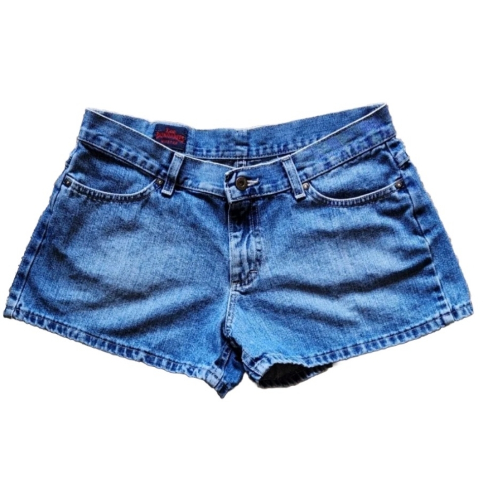 VTG Lee dungaree hipster shorts Size 11 based off of measurements tag faded